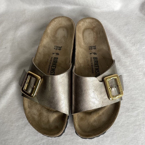 Birkenstock Womens Catalina 39 8 Graceful Taupe Slides Slip On Sandals Narrow - Picture 3 of 6